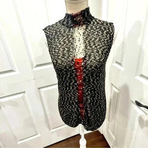 Jamie Sadock sleeveless sexy high neck pullover blouse